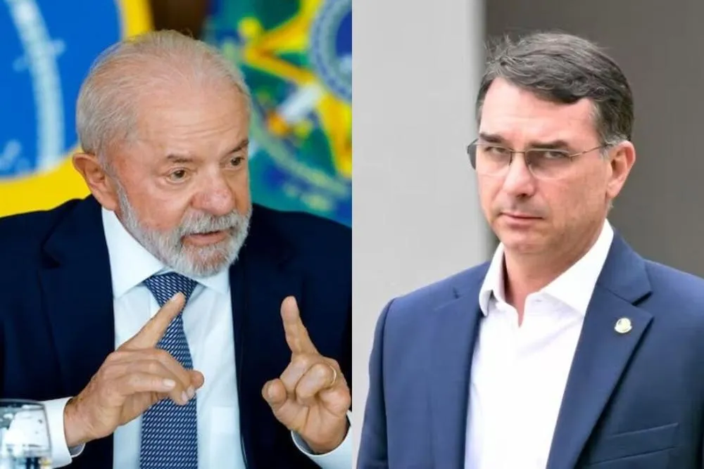 No 1º turno, Lula tem 41% e Flávio Bolsonaro tem 37%, em empate técnico, aponta BTG/Nexus - Foto: Ricardo Stuckert/PR;