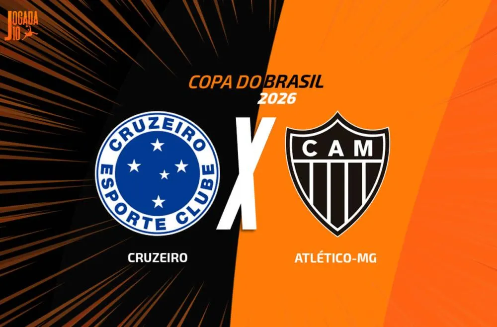 Raposa e Galo fazem o primeiro duelo das quartas da Copa do Brasil, no Mineirão. - Arte: Jogada10