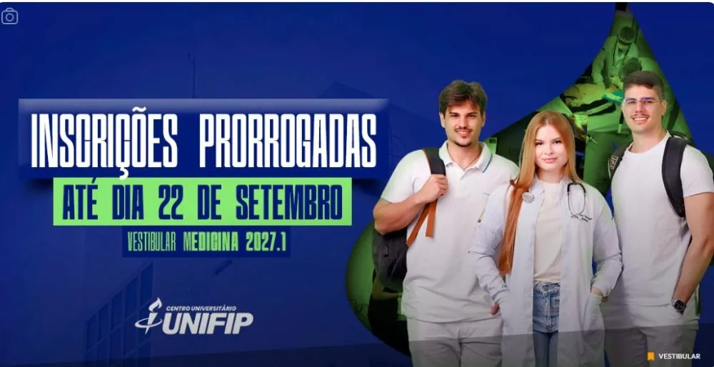 Unifip prorroga inscrições para o Vestibular de Medicina 2027.1