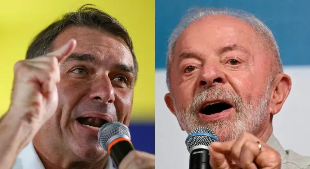 Flávio Bolsonaro e Lula, candidatos a presidente do Brasil - Foto: Sérgio Lima/AFP; Evaristo Sá/AFP