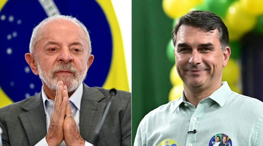 Lula e Flávio Bolsonaro - Foto: Evaristo Sá/AFP