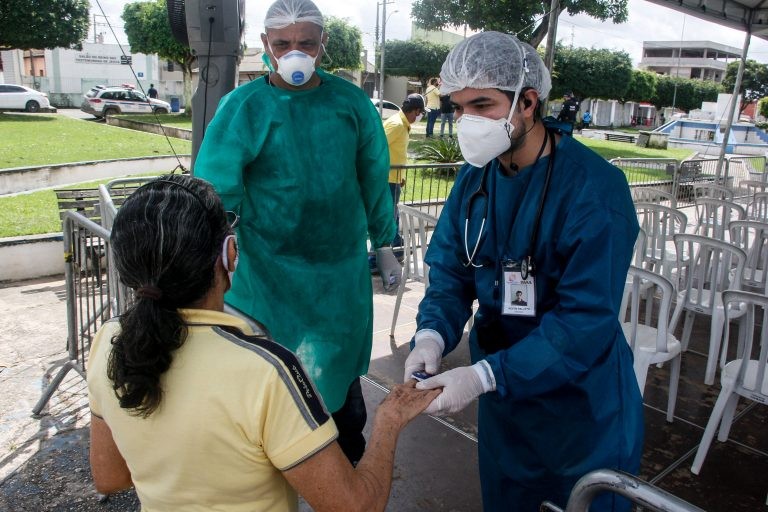 Enfermeiros em atuação durante a pandemia de Covid-19 - (Foto: Marcelo Seabra/Agência Pará)
