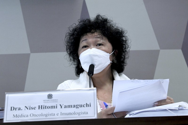 Assessora da médica Nise Yamaguchi foi expulsa de sala - (Foto: Edilson Rodrigues/Agência Senado - 01.06.2021)