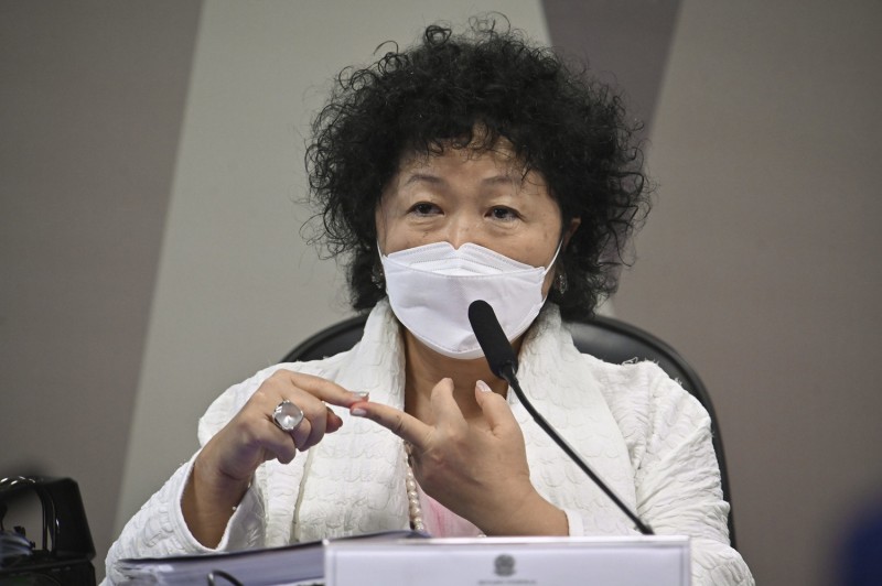 Médica confirmou reunião, mas negou ter participado da ideia do decreto presidencial - (Foto: Leopoldo Silva/Agência Senado - 01.06.2021)