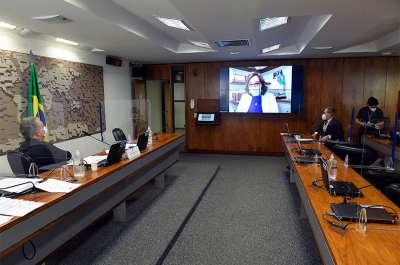 A senadora Zenaide Maia (na tela) apresentou parecer favorável à proposta, que ainda será analisada pelo Plenário do Senado - Jefferson Rudy/Agência Senado