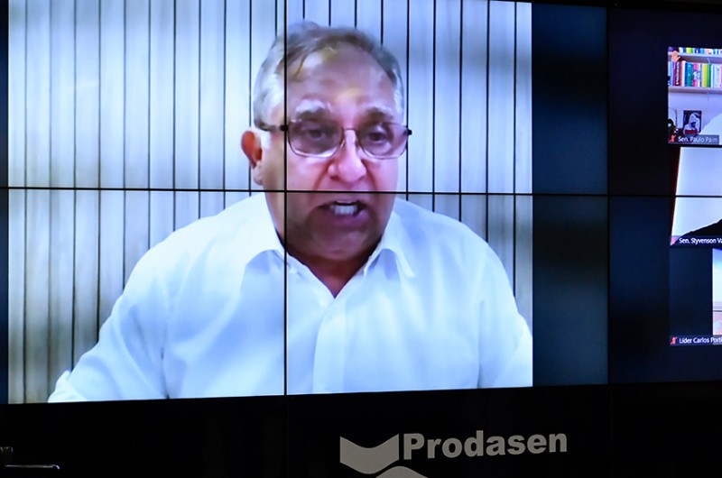 O senador Izalci Lucas (PSDB-DF) na sessão remota do Congresso Nacional desta terça-feira - Waldemir Barreto/Agência Senado