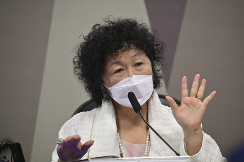 Nise foi questionada sobre tratamento precoce e suposta existência de gabinete paralelo - (Foto: Leopoldo Silva/Agência Senado - 01.06.2021)