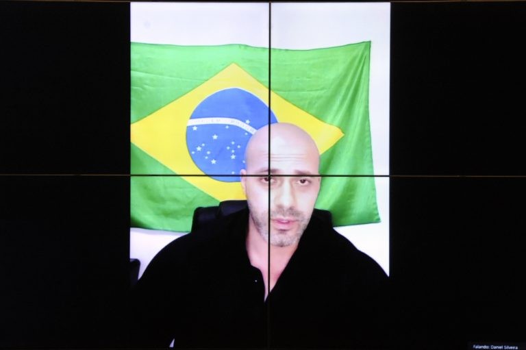 Daniel Silveira durante reunião virtual do Conselho de Ética - (Foto: Gustavo Sales/Câmara dos Deputados)