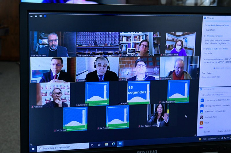 A Comissão de Direitos Humanos e Legislação participativa ouviu especialistas em direito do trabalho: MP 1.045/2021 recebeu duras críticas