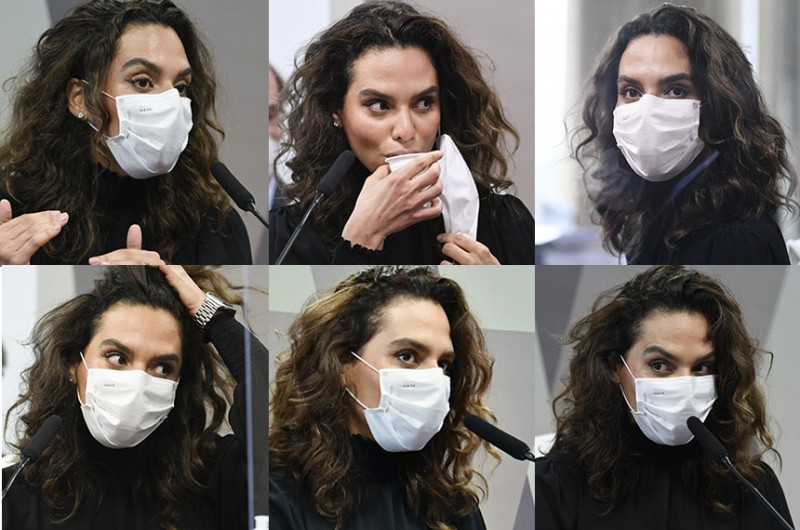 A médica Luana Araújo foi convidada para assumir a Sec. Extraordinária de Combate à Covid-19 do Min. da Saúde e teve o nome negado. Ela falou à CPI da Pandemia por mais de sete horas nesta quarta-feira - Roberto Suguino/Agência Senado