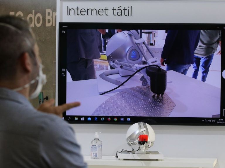 Exposição sobre tecnologia 5G, realizada neste ano no Congresso Nacional - (Foto: Fabio Rodrigues Pozzebom/Agência Brasil)