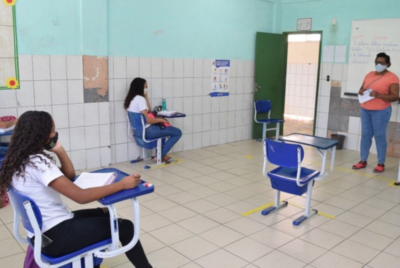 Volta às aulas presenciais na rede pública de Cachoeiro do Itapemirim (ES), em junho - Márcia Leal/PMCI