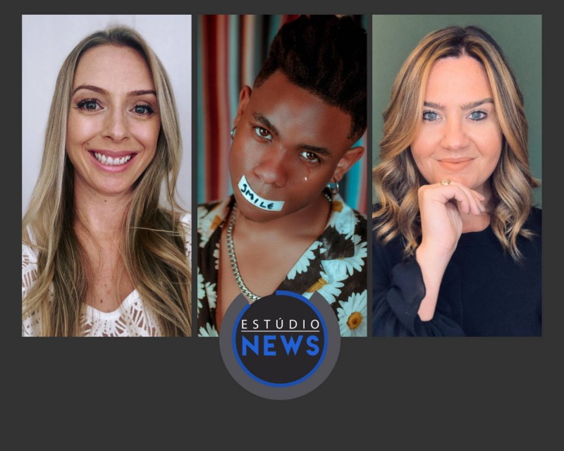 Na foto, Carolina Terra, Tom Filho e Kim Farrell - (Foto: Divulgação)