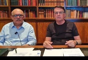 O ministro Milton Ribeiro e o presidente Jair Bolsonaro - (Foto: Reprodução/Facebook)