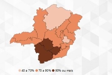 Três regiões estão com ocupação acima de 90% - (Foto: Reprodução / SES-MG)