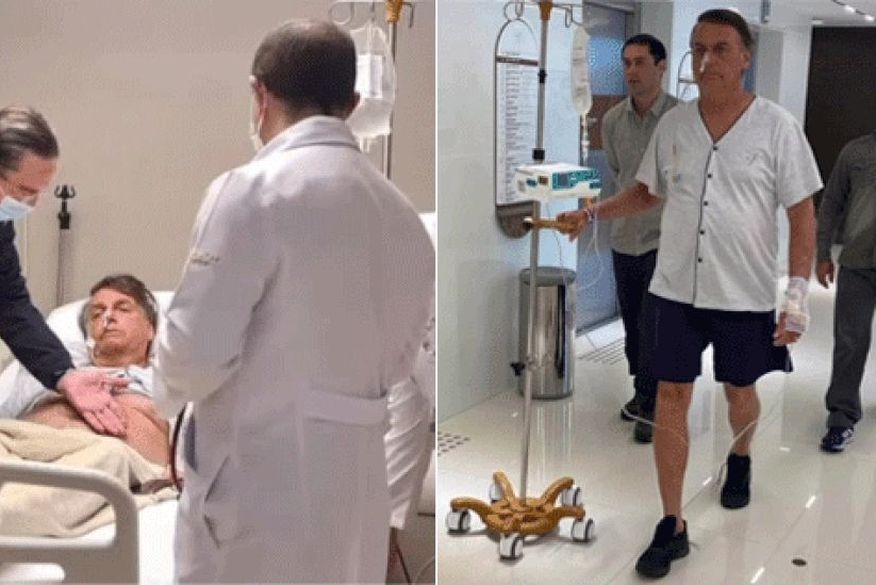Bolsonaro é avaliado por médicos do Hospital Vila Nova Star, em São Paulo. (Foto: Reprodução/Redes Sociais)