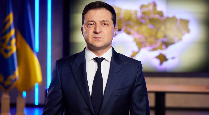 Presidente da Ucrânia, Volodymyr Zelenskiy Serviço de Imprensa da Presidência da Ucrânia/Divulgação via REUTERS