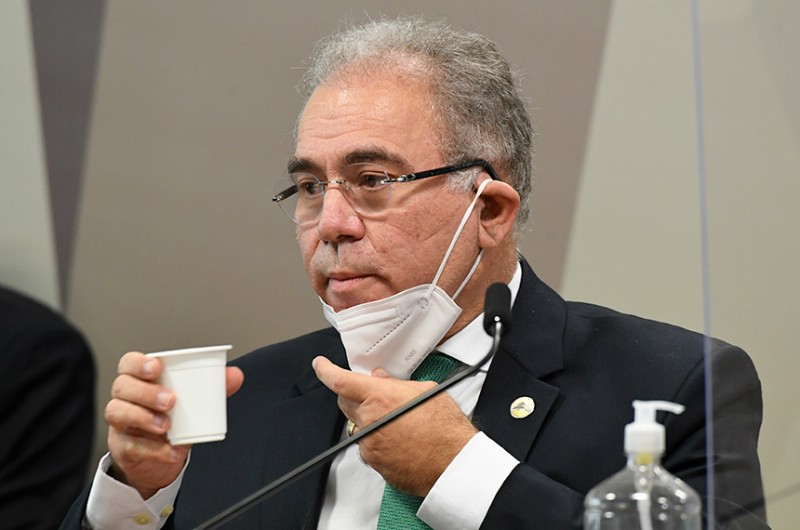 Ministro da Saúde, Marcelo Queiroga, prestou depoimento à CPI da Pandemia em 6 de maio - Jefferson Rudy/Agência Senado