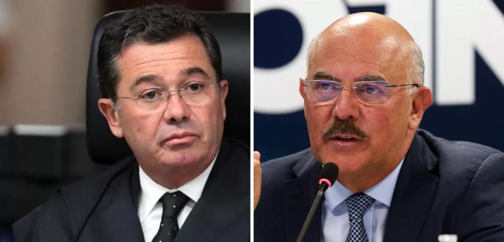 Ministro do TCU Vital do Rêgo e o chefe do MEC, Milton Ribeiro (Foto: TCU | ABr)