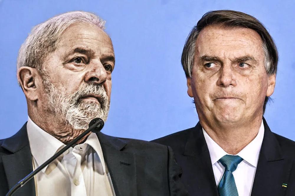 Lula e Bolsonaro: distância entre os dois é de 11% nas intenções de voto do primeiro turno. (Getty Images/Foto Lula: Bloomberg / Foto Bolsonaro: Evaristo Sa)