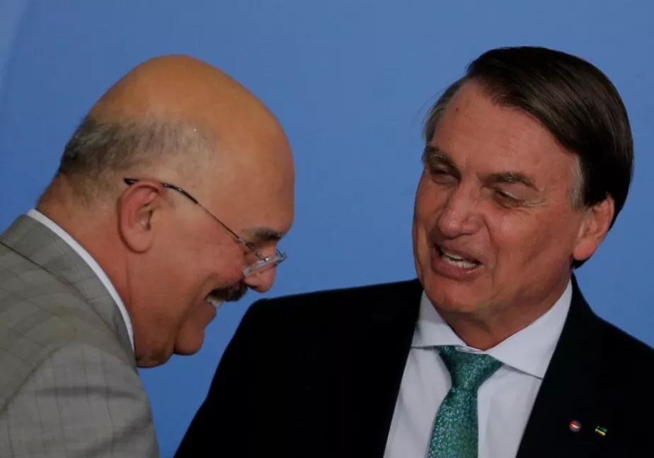 Presidente da República Jair Bolsonaro e Milton Ribeiro, então ministro da Educação, durante evento em novembro de 2021 Foto: Cristiano Mariz