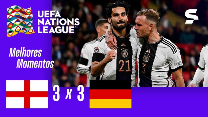 INGLATERRA 3 X 3 ALEMANHA | MELHORES MOMENTOS | UEFA NATIONS LEAGUE 2022
