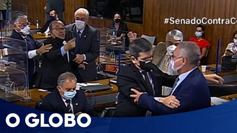 Senadores trocam ofensas na CPI e são contidos por colegas: 'vagabundo', 'picareta'