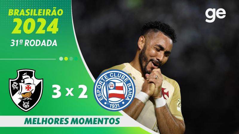 VASCO 3 X 2 BAHIA | MELHORES MOMENTOS | 31ª RODADA BRASILEIRÃO 2024 | ge.globo