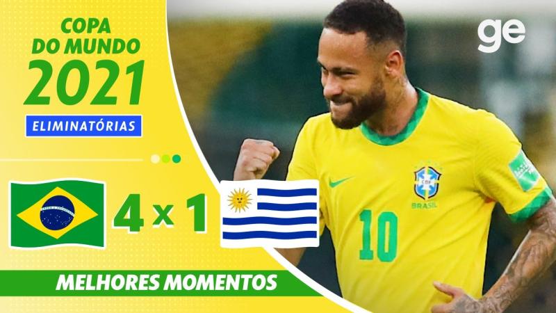 #Brasil #Uruguai #EliminatoriasdaCopa BRASIL 4 X 1 URUGUAI | MELHORES MOMENTOS | 12ª RODADA ELIMINATÓRIAS DA COPA | ge.globo